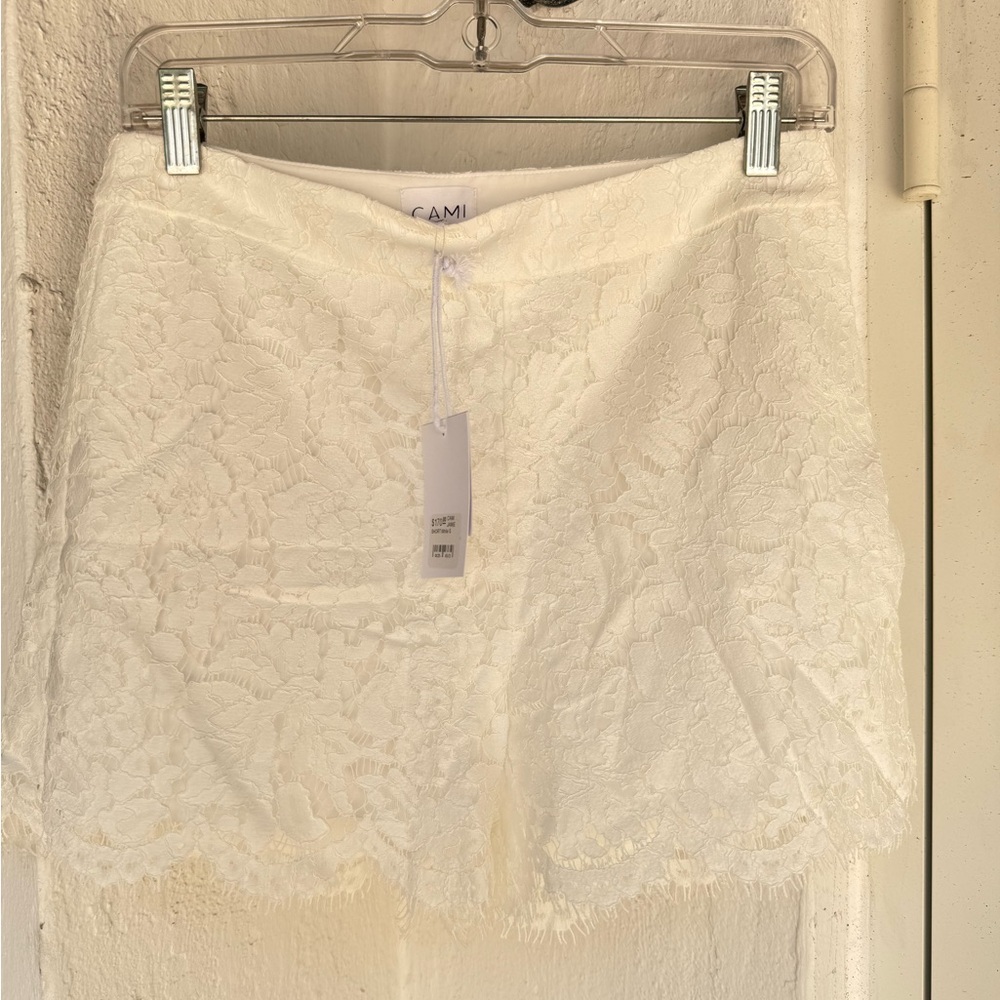 Cami NYC Cream Skater Mini Skirt
